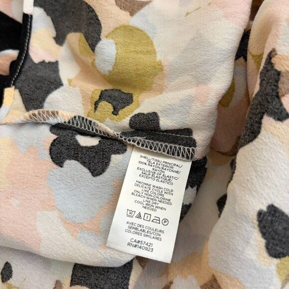 Loft Dress Women's Petite 00 Printed Shift Short Sleeve Career Lightweight - Picture 8 of 9